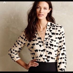 *SOLD* Rare Maeve Anthro Woodland Walk Bear Top